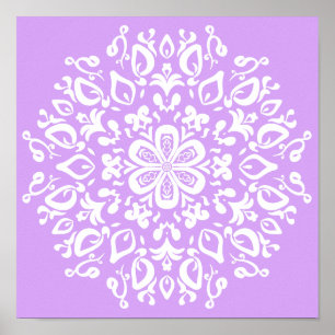 Lavender Mandala Poster