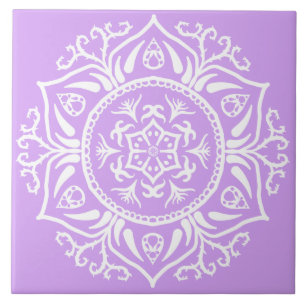 Lavender Mandala Tile