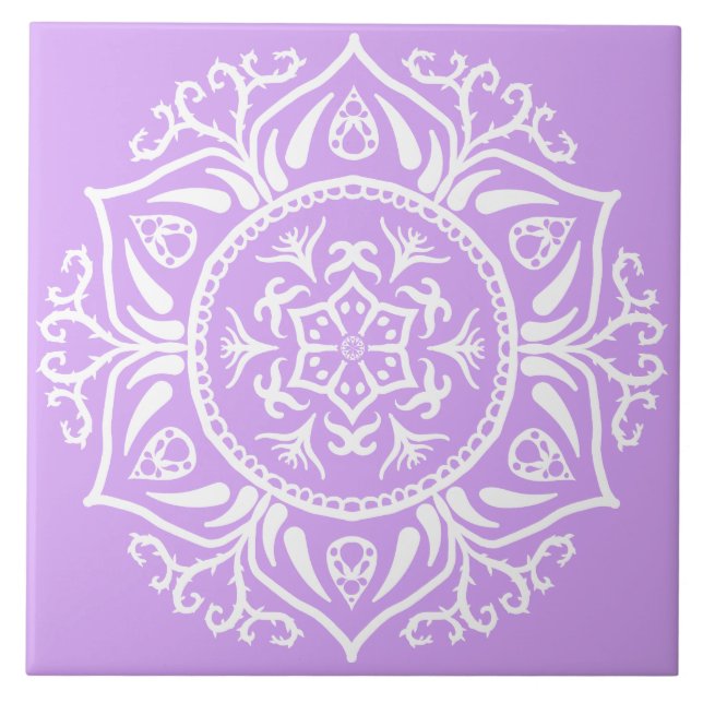 Lavender Mandala Tile (Front)