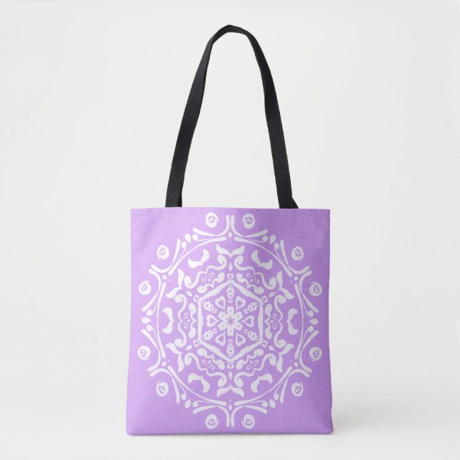 Lavender Mandala Tote Bag (Front)