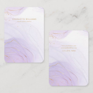 Lavender Marble Gold Jewelry Display Card