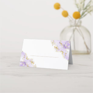 lavender marble place card