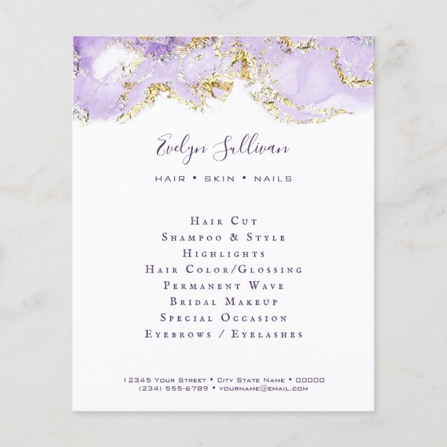 Lavender Marbling Design Flyer (Front)