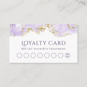 lavender marbling design loyalty card