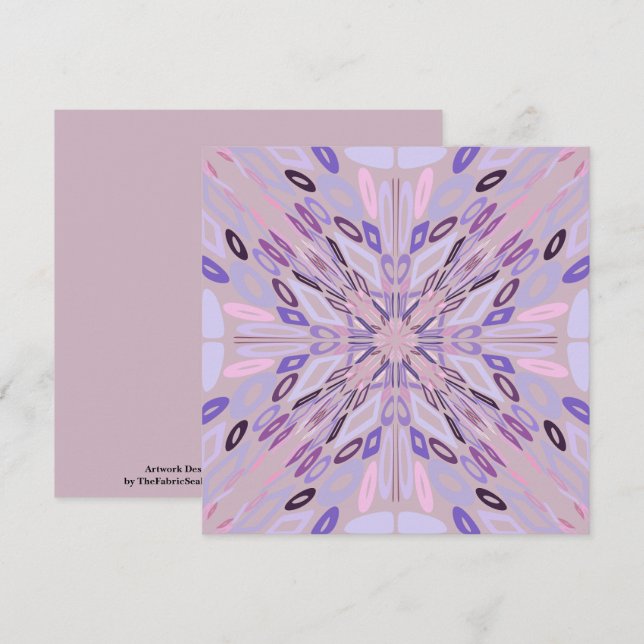 Lavender Mauve Pink Purple Geometric Abstract Art  Card (Front/Back)