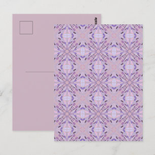 Lavender Mauve Pink Purple Geometric Abstract Art Postcard