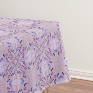 Lavender Mauve Pink Purple Geometric Abstract Art Tablecloth