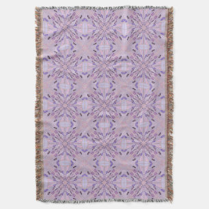 Lavender Mauve Pink Purple Geometric Abstract Art  Throw Blanket
