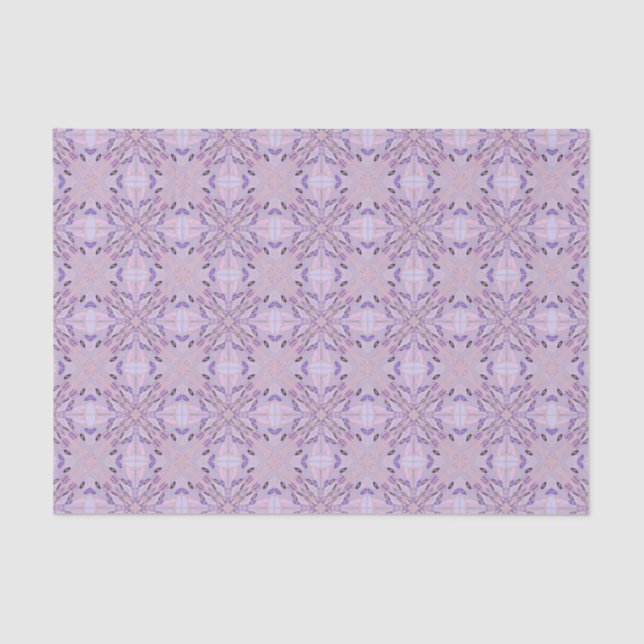 Lavender Mauve Pink Purple Geometric Abstract Art  Tissue Paper (Front)