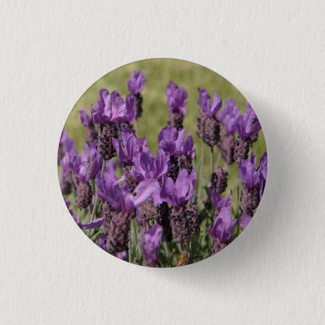 Lavender Meadow Flowers 3 Cm Round Badge (Front)