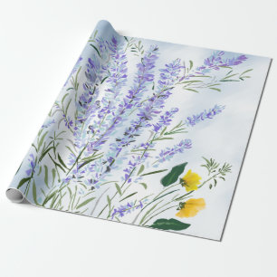 Lavender Meadow Impression Wrapping Paper