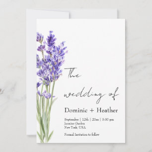 Lavender Minimalist Elegance Wedding Invitation