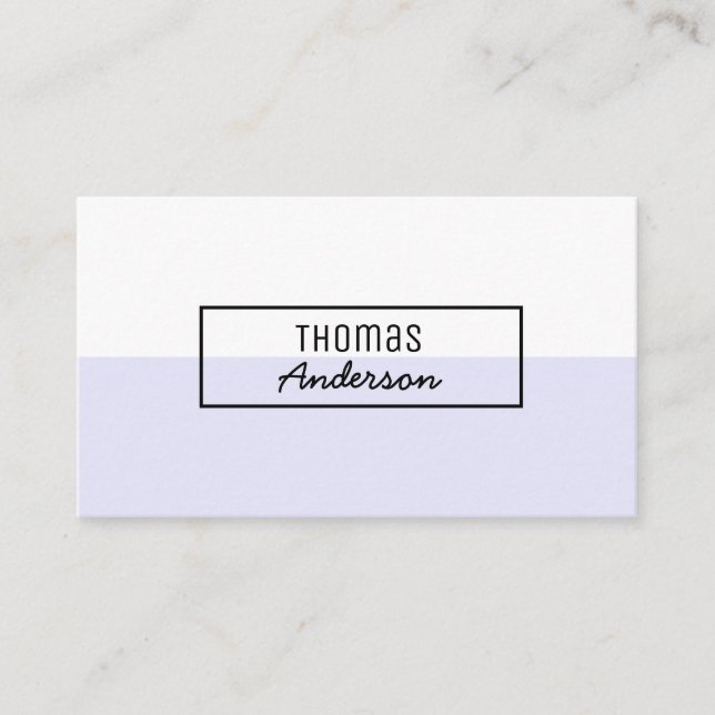 Lavender Minimalist Modern Professional Simple Business Card (Front)