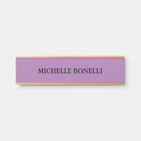 Lavender Minimalist Plain Legible Modern