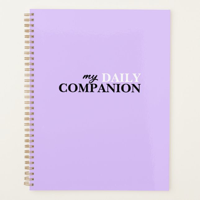 Lavender Minimalistic Daily Planner (Front)
