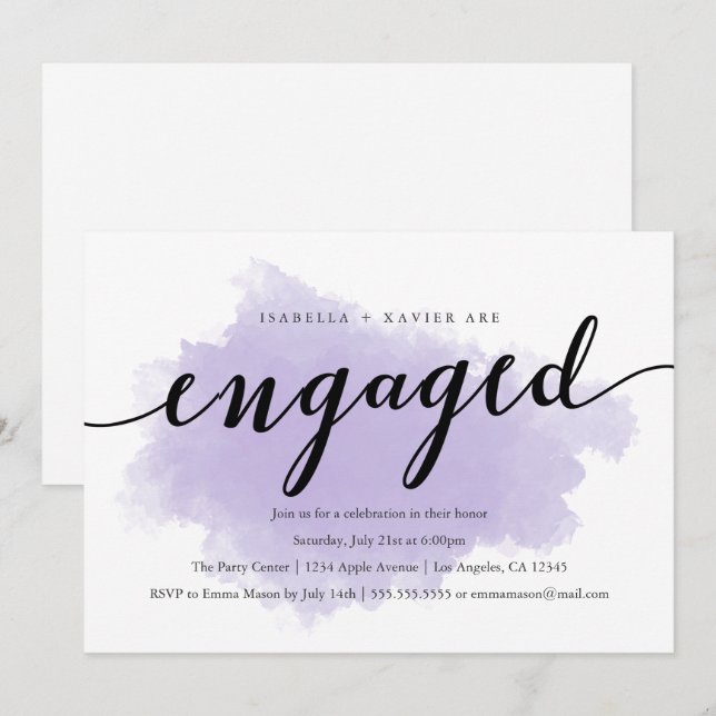 Lavender Mist | Engagement Party Invitation (Front/Back)