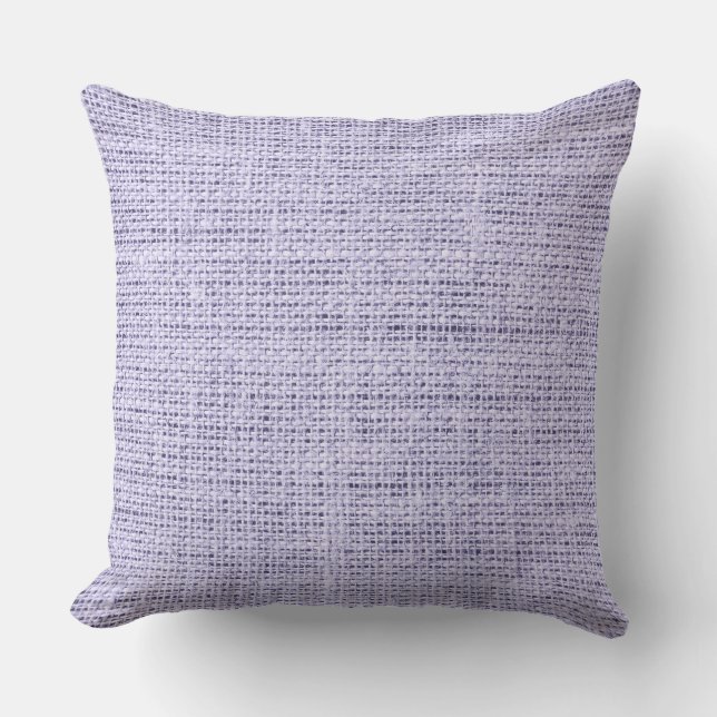 Lavender mist Rustic Burlap Linen Cushion (Front)