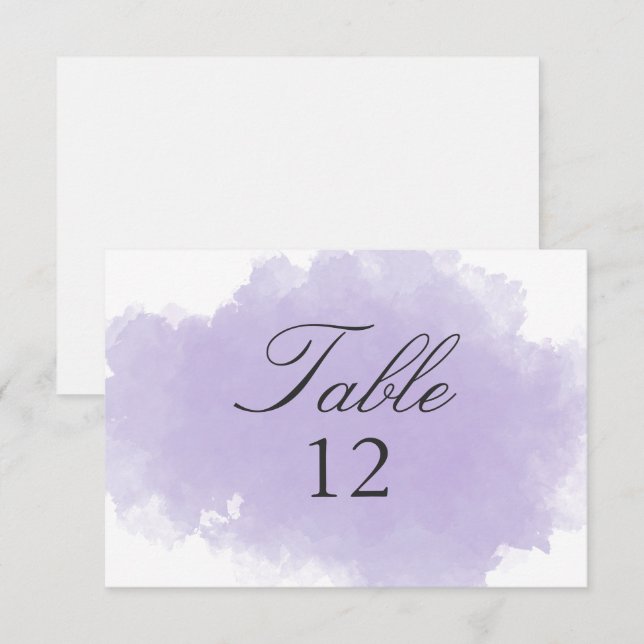 Lavender Mist | Table Number Card (Front/Back)