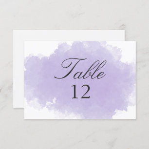 Lavender Mist   Table Number Card