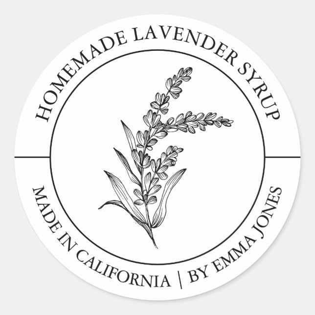 Lavender Modern label (Front)