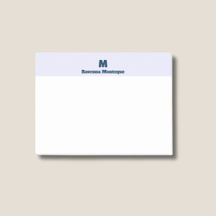 Lavender Modern Personalised Name Letter Monogram Post-it Notes