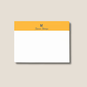 Lavender Modern Personalised Name Letter Monogram Post-it Notes