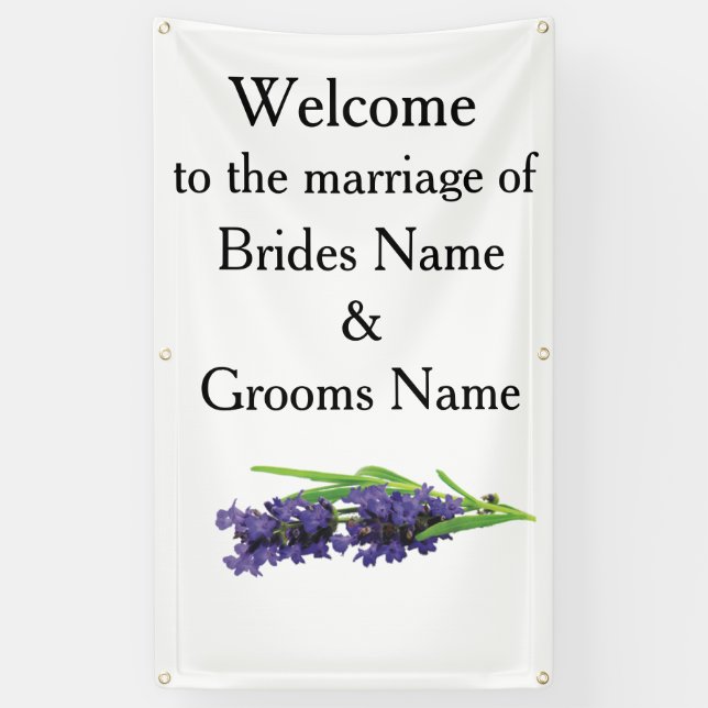 Lavender Modern Simple Elegant Wedding Ideas Banner (Vertical)