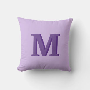 Lavender Monogram Initial Cushion