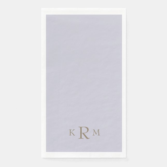 Lavender Monogram Napkin (Front)