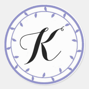 Lavender Monogram Sticker Template