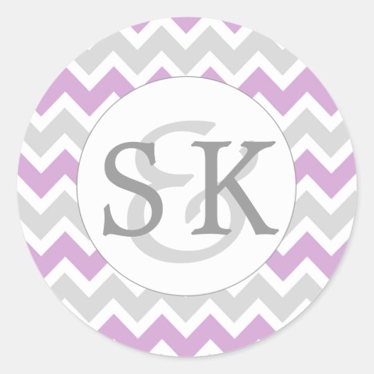Lavender Monogram Wedding envelope seals
