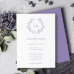 Lavender Monogram Wedding Invitation<br><div class="desc">Introducing a timeless and elegant lavender monogram wedding invitation that effortlessly captures the essence of a classic and modern celebration. Set against a pristine lavender background, this invitation exudes sophistication and simplicity, making it the perfect choice for couples seeking a refined aesthetic for their special day. The central focal point...</div>