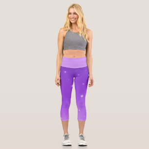 "LAVENDER MOON" Custom High-Waisted Capri Pants