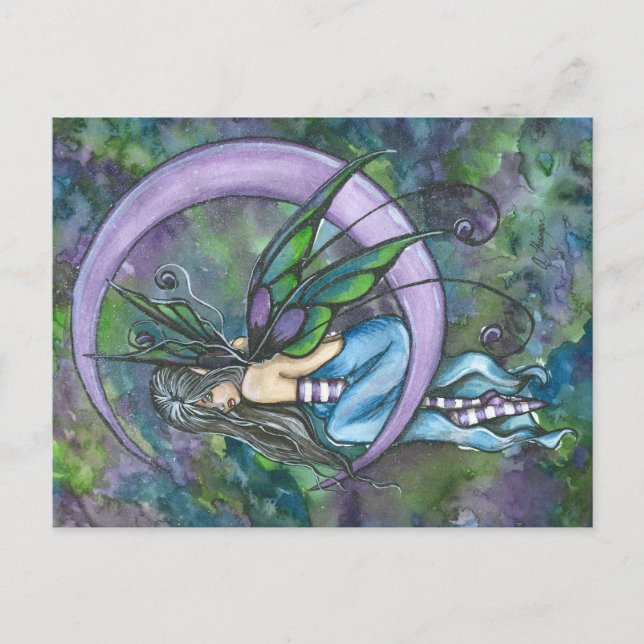 Lavender Moon Postcard by Ashley Thieszen (Front)