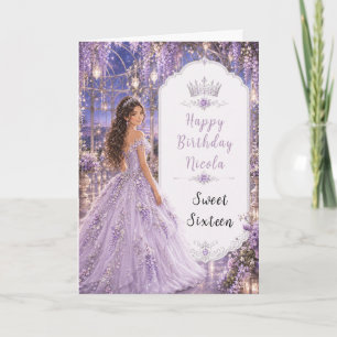 Lavender Moonlit Conservatory Sweet Sixteen Card
