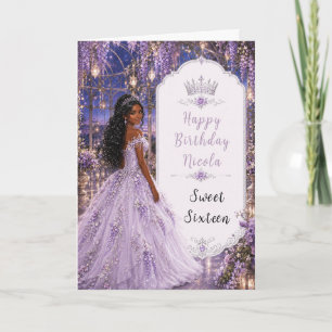 Lavender Moonlit Conservatory Sweet Sixteen Card