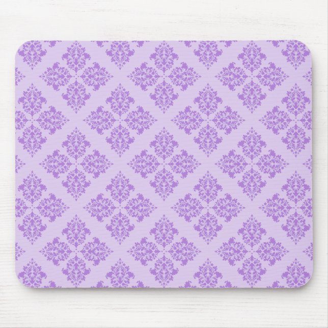 Lavender Moroccan Damask Mouse Mat (Front)