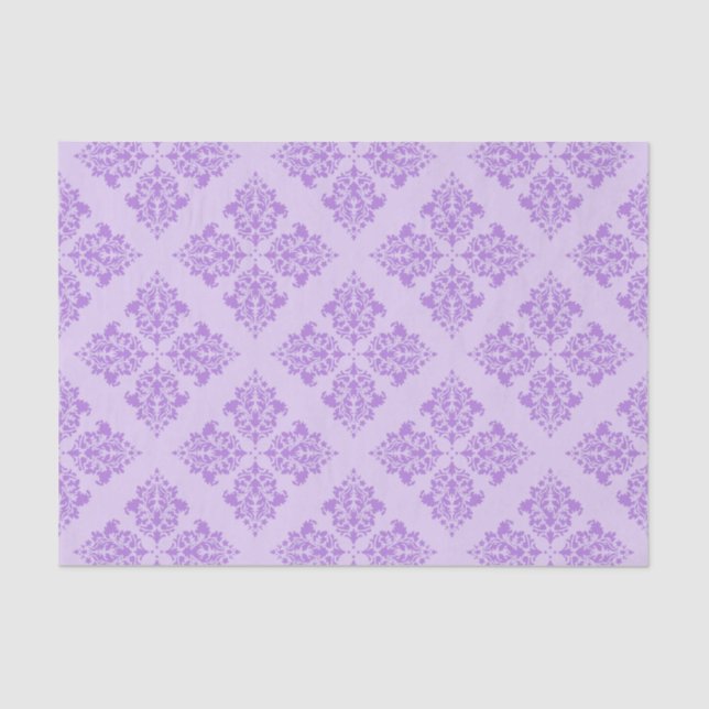 Lavender Moroccan Damask Tissue Paper (Front)