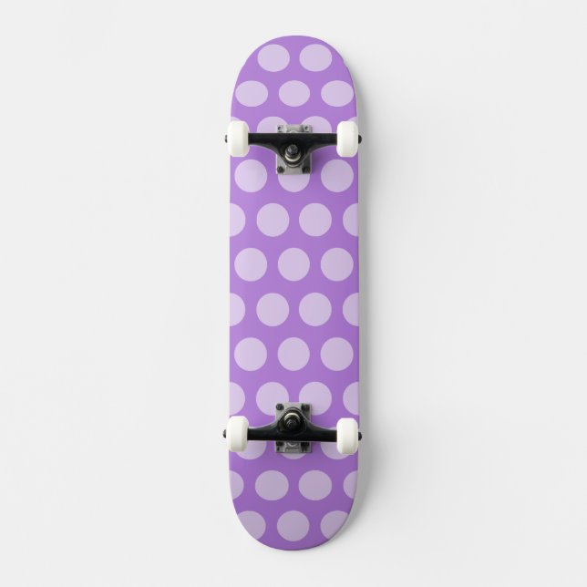 Lavender Moroccan Dots Skateboard (Front)