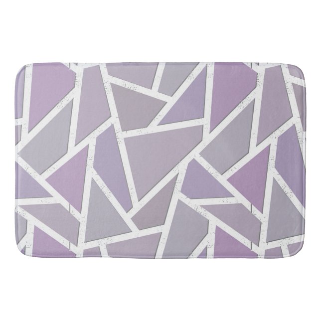 Lavender mosaic pattern bath mat (Front)