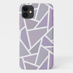 Lavender mosaic pattern iPhone 11 case