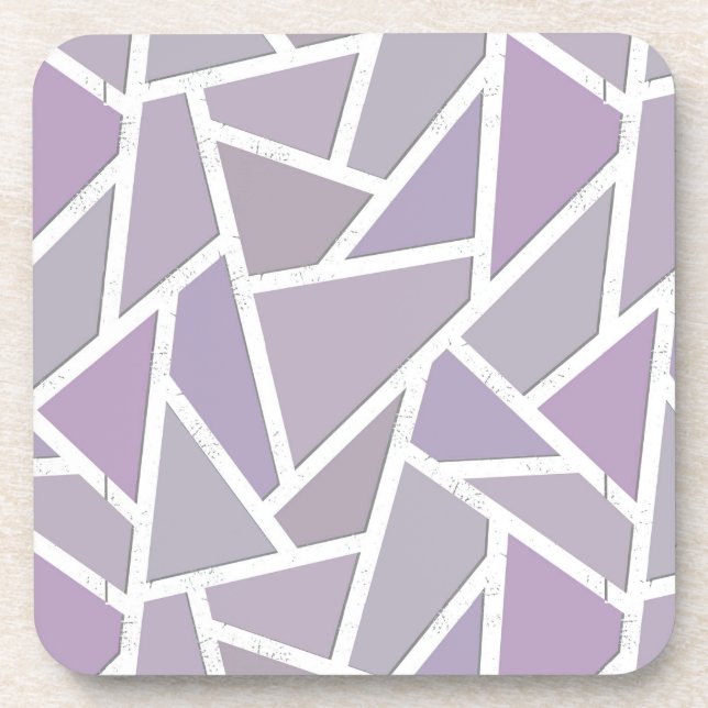 Lavender mosaic pattern coaster (Front)