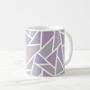 Lavender mosaic pattern coffee mug