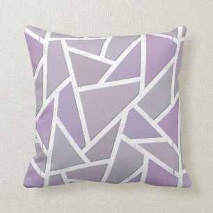 Lavender mosaic pattern cushion