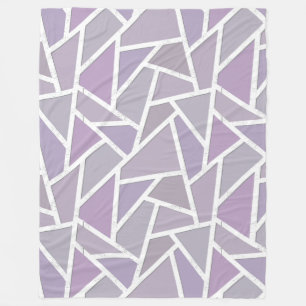 Lavender mosaic pattern fleece blanket