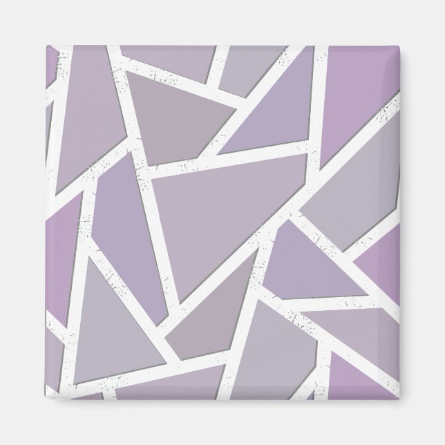 Lavender mosaic pattern magnet (Front)