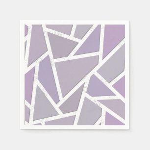 Lavender mosaic pattern napkin