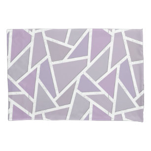 Lavender mosaic pattern pillowcase