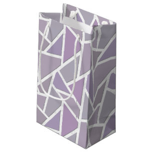 Lavender mosaic pattern small gift bag