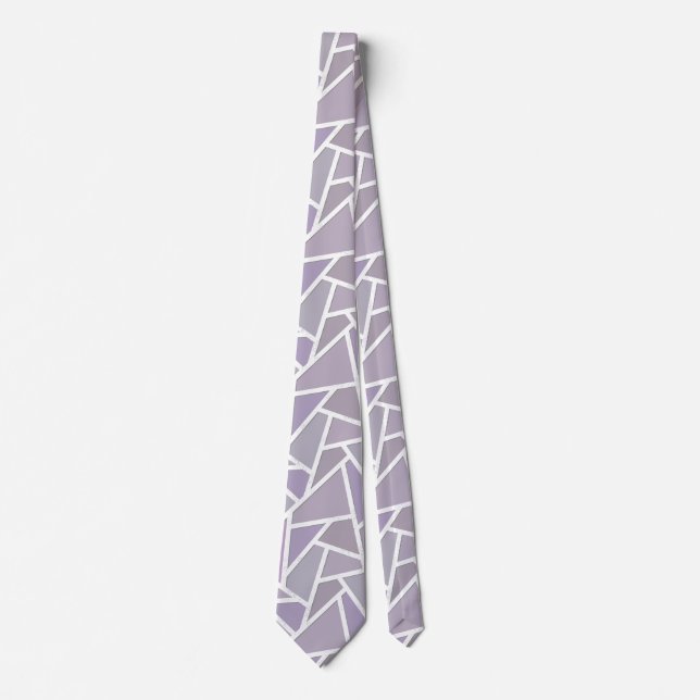 Lavender mosaic pattern tie (Front)